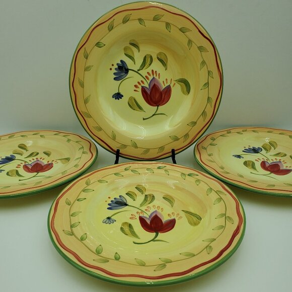 Pfaltzgraff Napoli Salad Plates Colorful Floral Napoli 9" Luncheon Plates - Picture 6 of 6